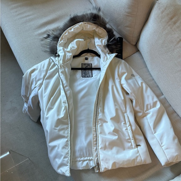 Postcard Down Coat with Real Fur Hood size USA 10 - Picture 1 of 4